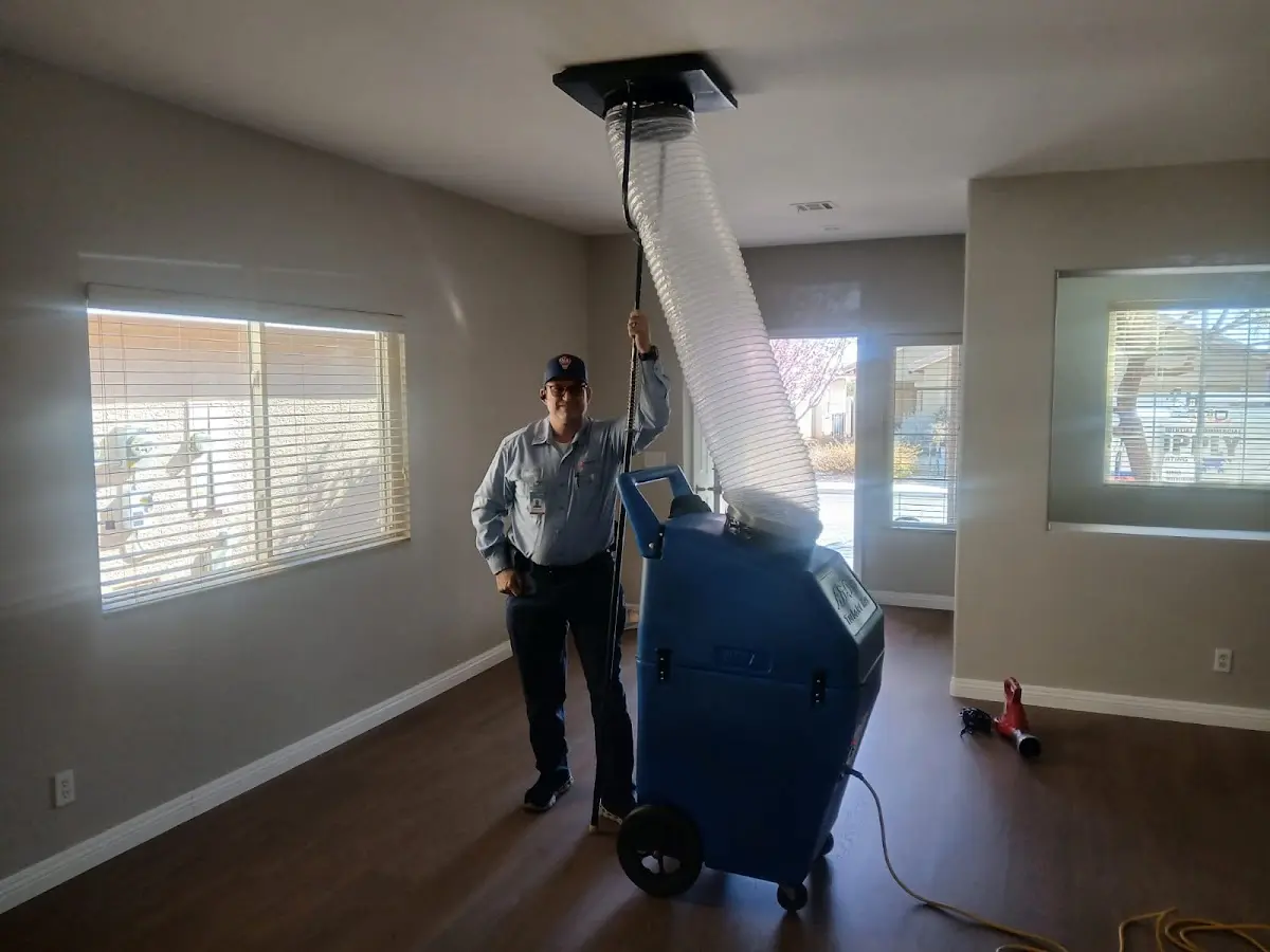 Professional Dryer Vent Cleaning work inside a Stafford home